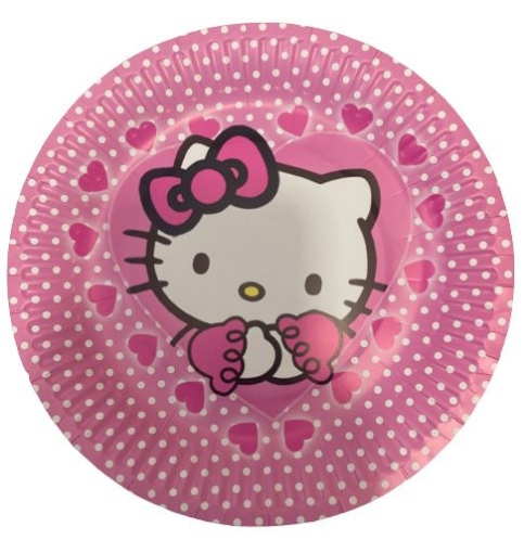 Picture of Hello Kitty Round Paper Plates 9in,10 pcs