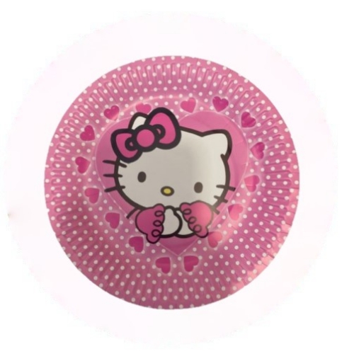 Picture of Hello Kitty Round Paper Plates 7in,10 pcs