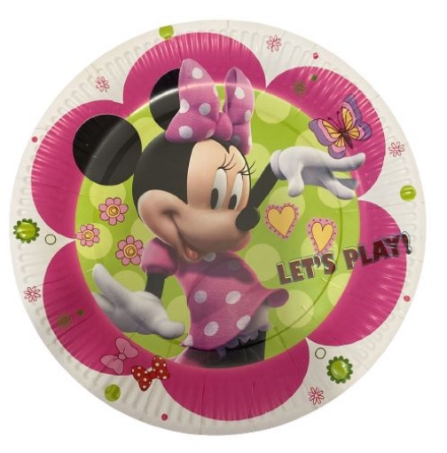 Picture of  Minnie Mouse Round Paper Plates 9in, 10pcs