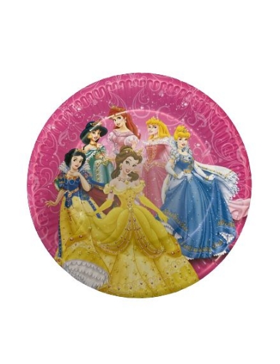 Picture of Princess Round Paper Plates 7in, 10pcs