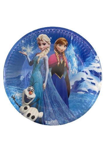 Picture of Frozen Round Paper Plates 7in, 10pcs