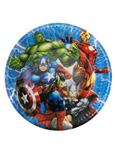 Picture of Avengers Round Paper Plates , 10pcs