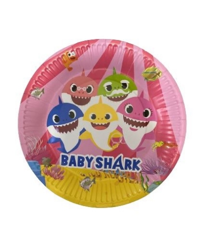 Picture of Baby Shark Round Paper Plates 7in, 10pcs