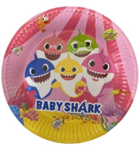 Picture of Baby Shark Round Paper Plates 9in, 10pcs