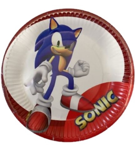 Picture of Sonic Round Paper Plates 9in, 10pcs