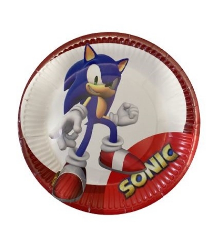 Picture of Sonic Round Paper Plates 7in, 10pcs