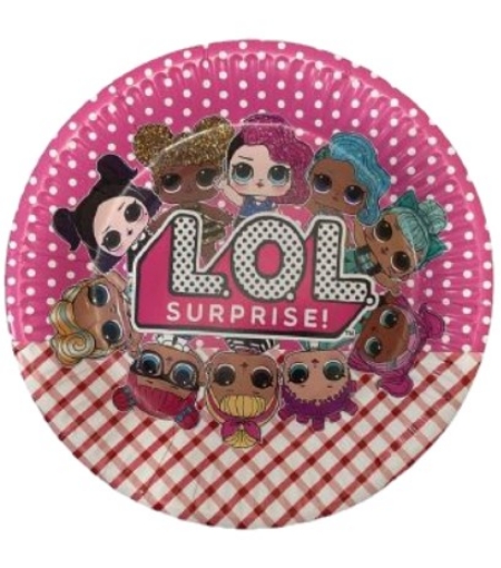 Picture of LOL Round Paper Plates 9in, 10pcs