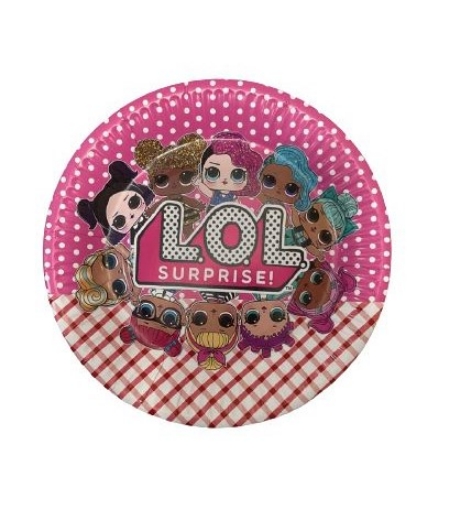 Picture of LOL Round Paper Plates 7in, 10pcs