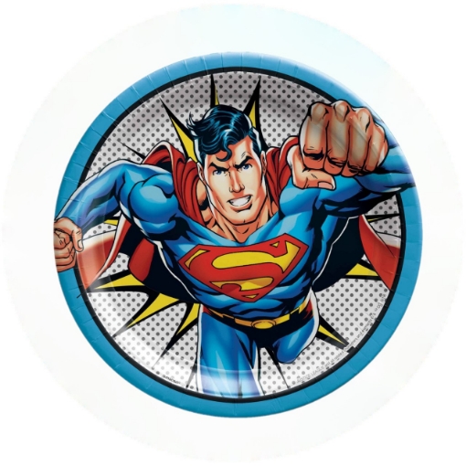 Picture of Superman Paper Plates 7in, 10pcs