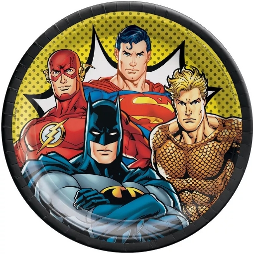 Picture of Justice League Paper Plates 9in, 10pcs