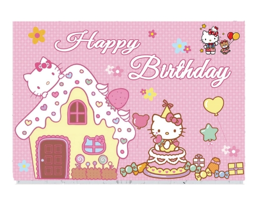 Picture of Hello Kitty Theme Backdrop