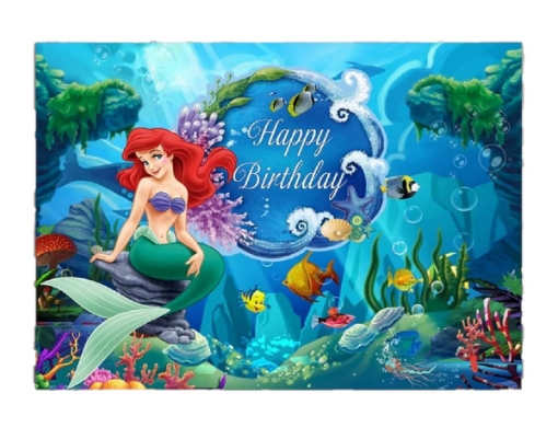 Picture of Ariel The Little Mermaid Theme Backdrop