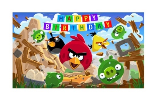 Picture of Angry Birds Theme Backdrop