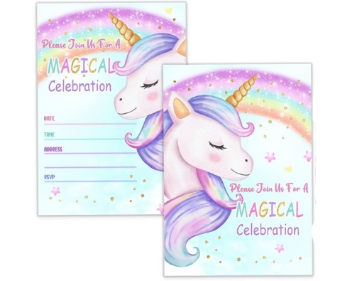 Picture of Unicorn Invitation Cards