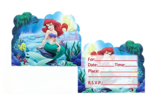 Picture of Ariel Little Mermaid Invitation Cards