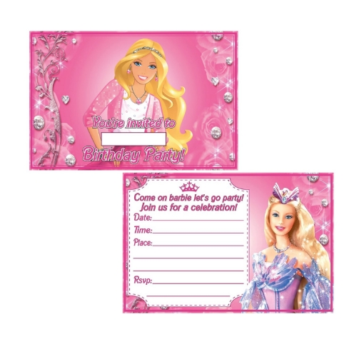 Picture of Barbie Invitation Cards