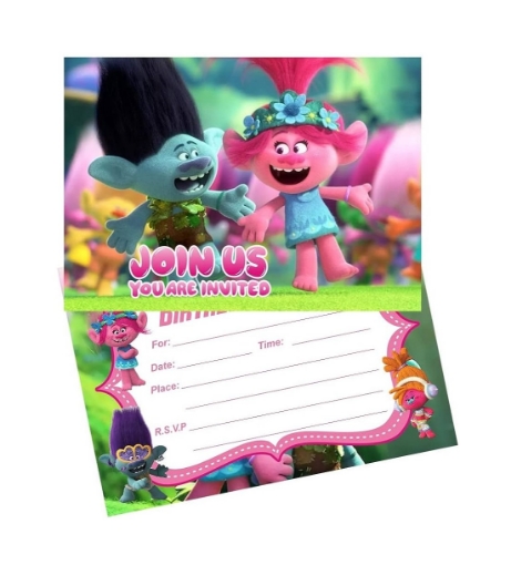 Picture of Trolls Invitation Cards
