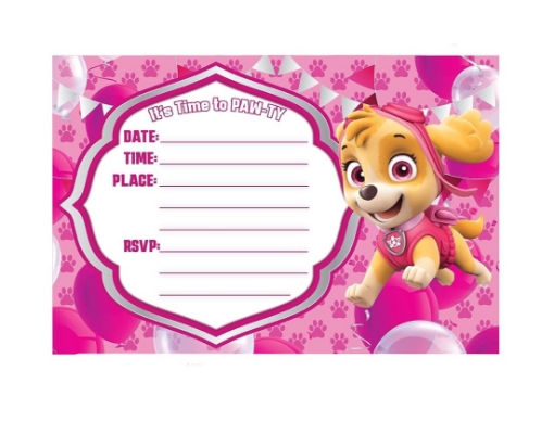 Picture of Paw Patrol Invitation Cards