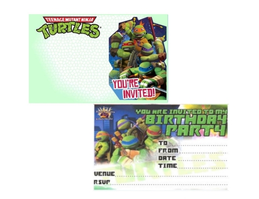 Picture of Ninja Turtles Invitation Cards