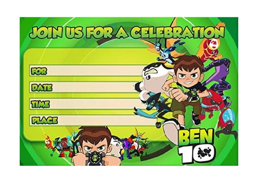 Picture of Ben 10 Invitation Cards
