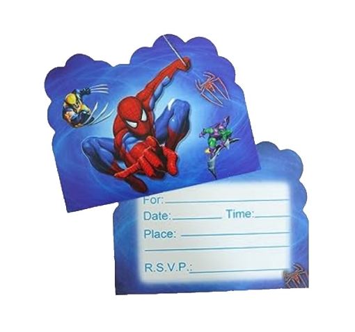 Picture of Spiderman Invitation Cards