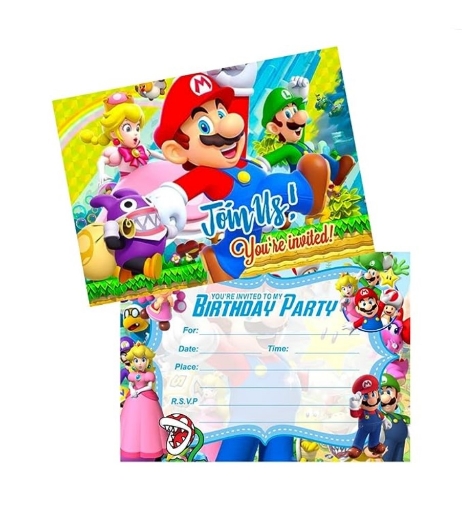 Picture of Super Mario Invitation Cards