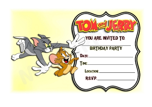 Picture of Tom And Jerry Invitation Cards
