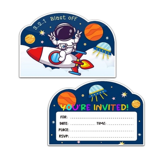 Picture of Space Invitation Cards
