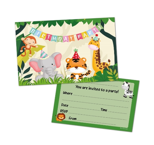 Picture of Jungle Animals Invitation Cards