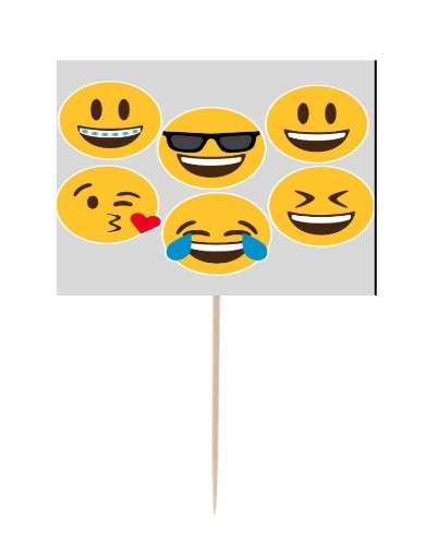 Picture of Emojis Cupcake Topper
