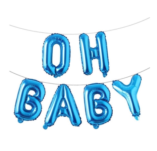 Picture of Blue Oh Baby Letter Foil Balloon