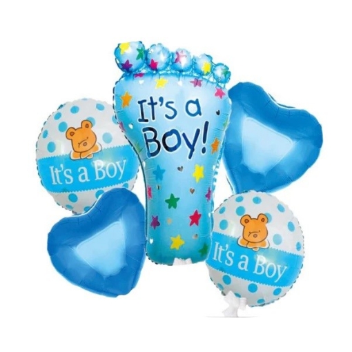 Picture of Its A Boy Balloon Bouquet 5pcs