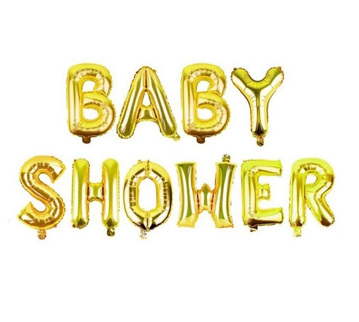 Picture of Golden Baby Shower Letters Foil Balloons