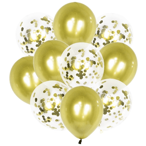 Picture of Golden balloons 10 pcs Set 