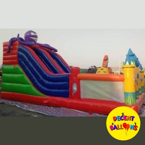 Picture of Mega Ocean Themed Bouncy Slide Castle 