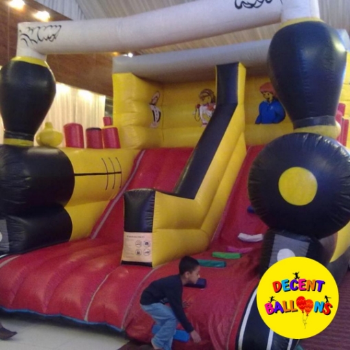 Picture of Train Theme Bouncy Slide Castle
