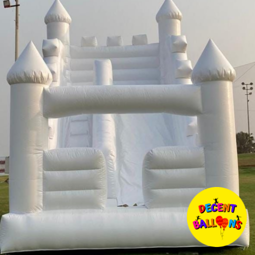 Picture of White Elegant Theme Bouncy Slide Castle
