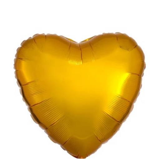 Picture of Golden Heart Shape Foil Balloon 18 inch