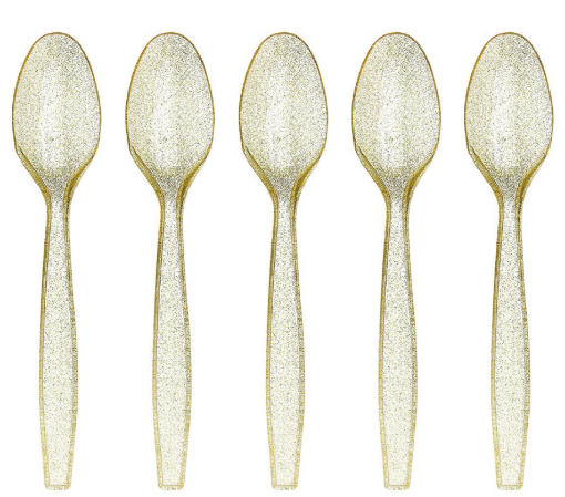 Picture of Golden Plastic Spoons 20 Pcs