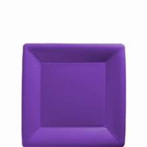 Picture of Purple Square Plates, 10Pcs