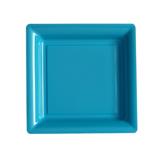 Picture of Square Blue Plates 10 Pcs.