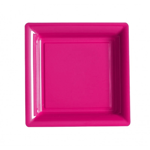 Picture of Square Pink Plates 10 Pcs.