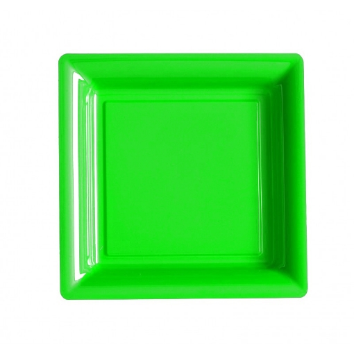 Picture of Square Green Plates 10 Pcs.