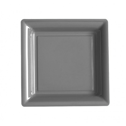 Picture of Square Fancy Silver Plates 10 Pcs.