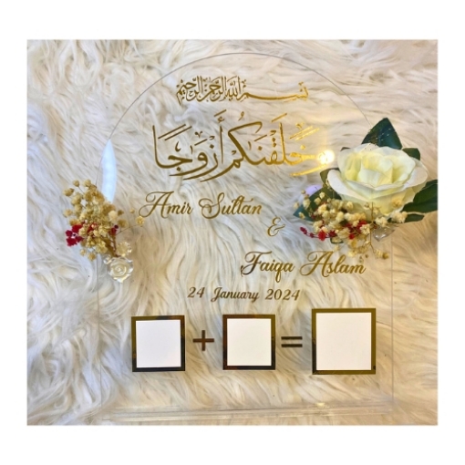 Picture of Customized Acrylic Nikkah Thumboard 