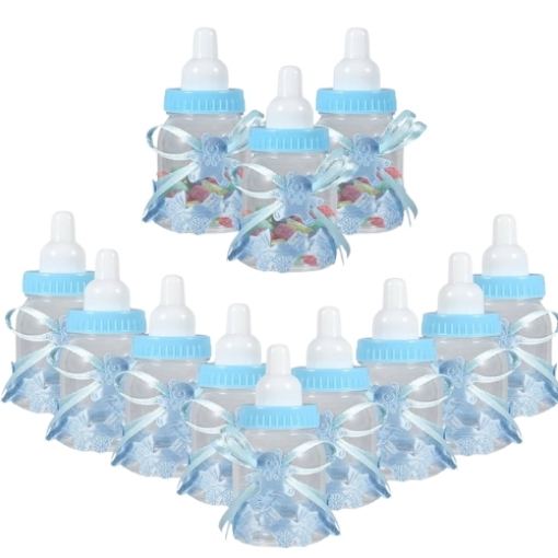 Picture of Blue Baby Bottle Party Favors – Set of 12