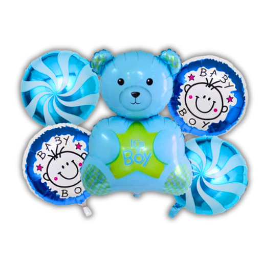 Picture of Baby Boy 5 Pc. Celebration Foil Balloons