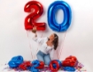 Picture of Number 4 Foil Balloon – Red 