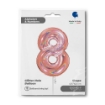 Picture of Number 8 Foil Balloon – Glitter Holographic Rose Gold 