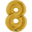 Picture of Number 8 Foil Balloon – Gold 
